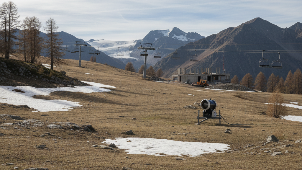 Pista de esqui consecuencias del cambio climático 